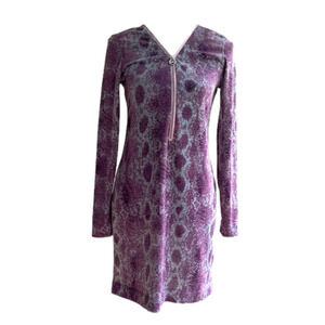 NWT Michael Kors Rose Dust Python Snake Print Zip Dress